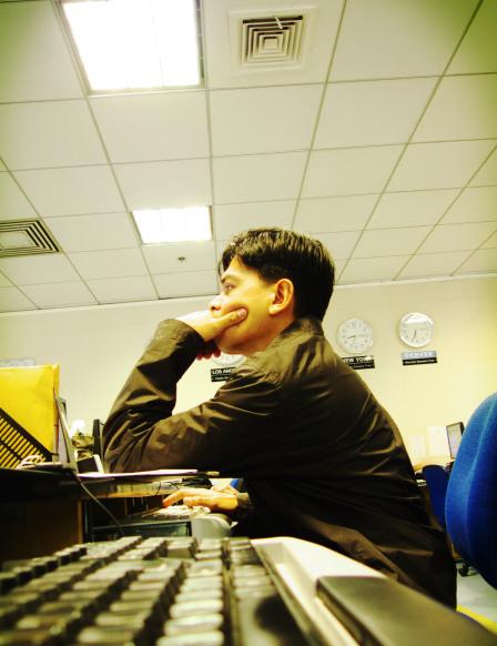 A medical transcriptionist working in a medica... A medical transcriptionist working in a medica...
